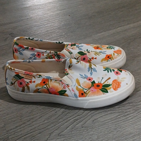 Keds Rifle Paper Co Floral Sneakers 62681 Multicolor Slip On Sz 7 NWOT - Picture 5 of 8